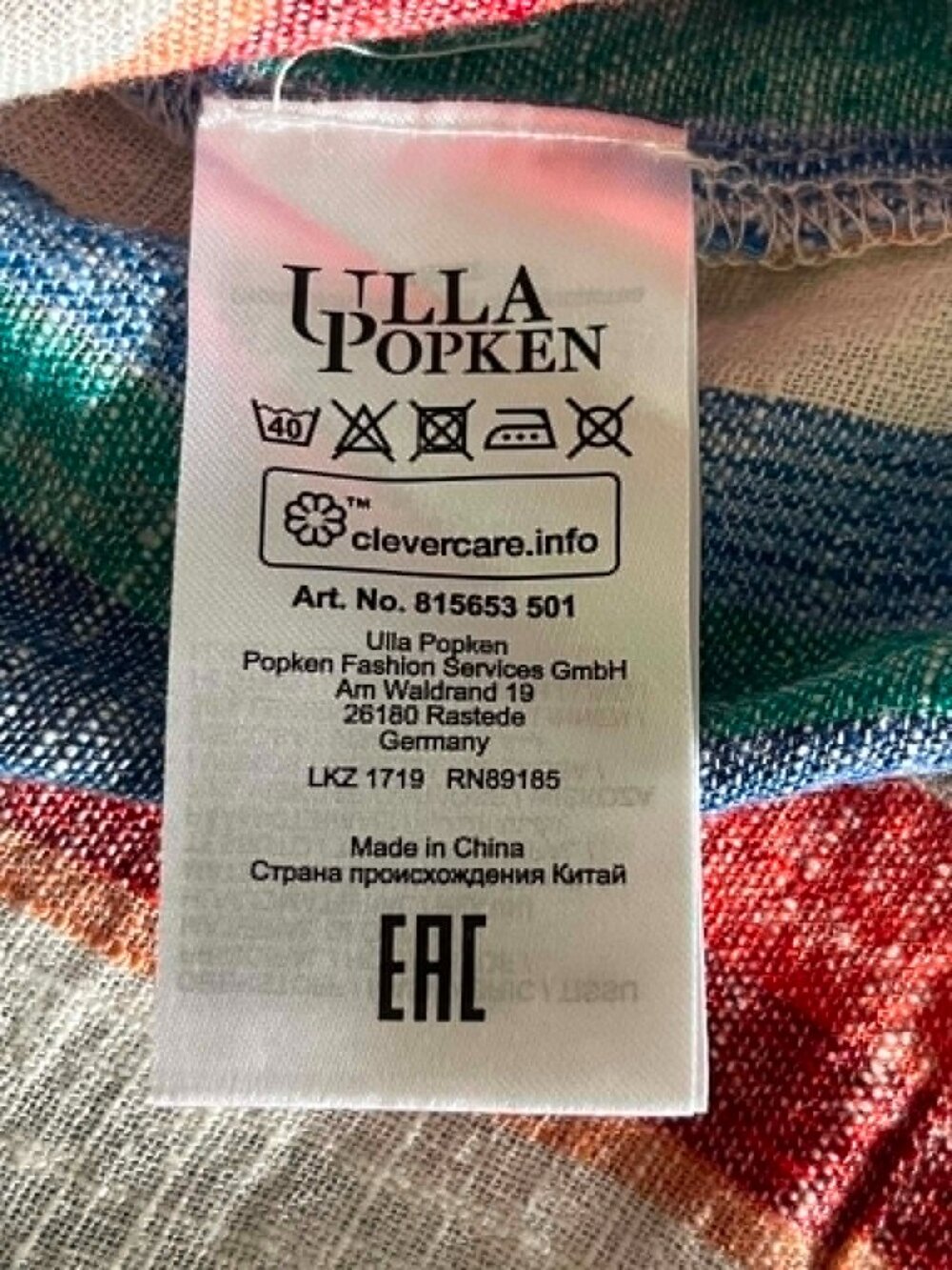 Ulla Popken Striped Linen Blend Button Front Dress size 20 - Picture 10 of 11